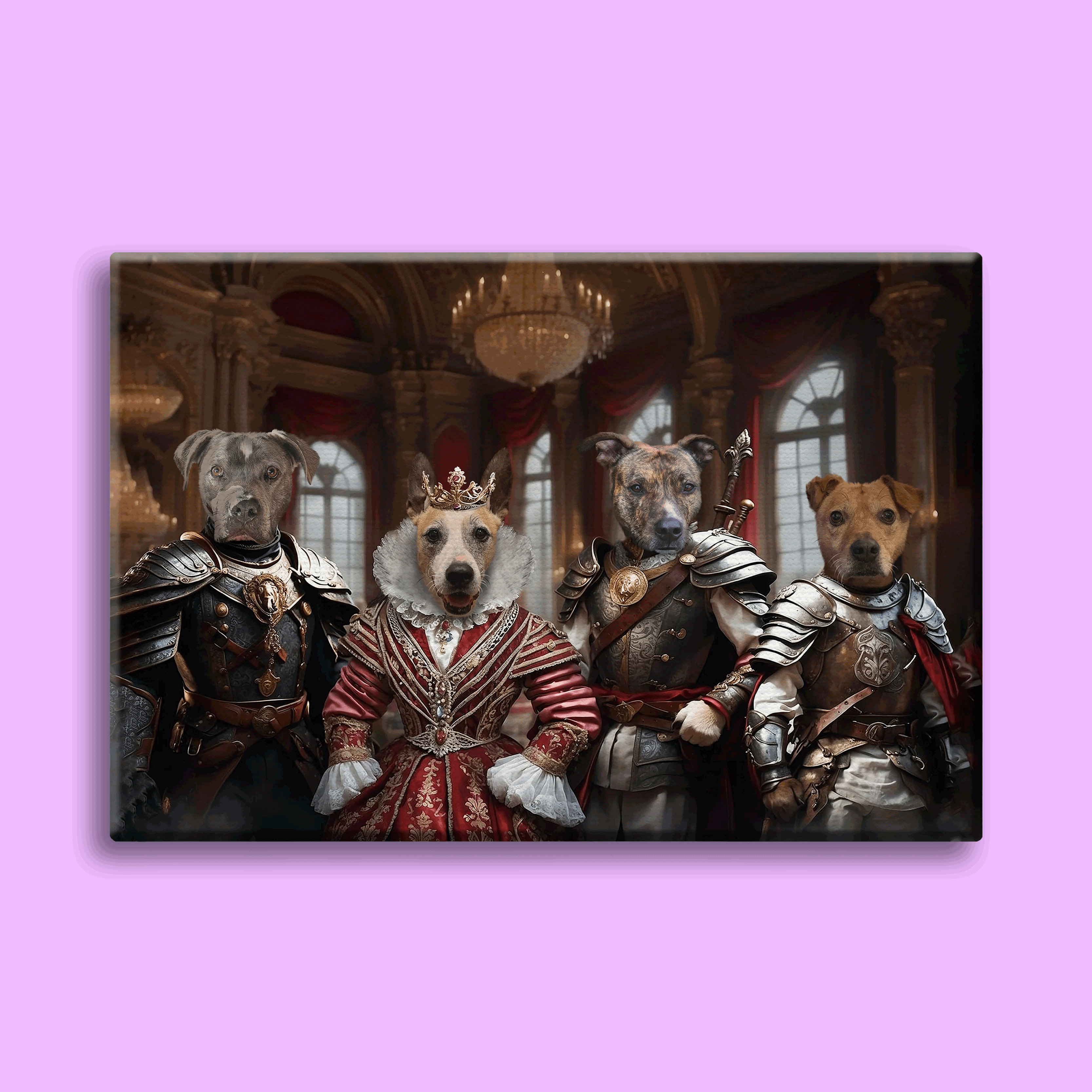 Royal Guardians – Multi-Pet Medieval Portrait